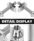 Stainless Steel Gas Tank Strap Bolts Kit For Chevy Silverado 1999 To 2021 Select Models 55157 shown in detail display
