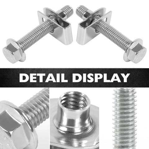 Stainless Steel Gas Tank Strap Bolts Kit For Chevy Silverado 1999 To 2021 Select Models 55157 shown in detail display