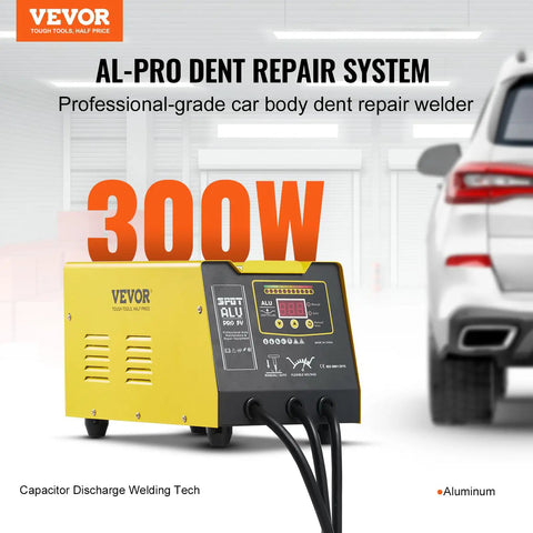 Spot Weld Dent Puller Kit With 300W Stud Welder, Heat Gun, Auto And Manual Welding Modes, 110V for aluminum car panels