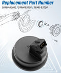 Built Different 2 Piece Rear Hub Bearing Assembly With Abs Speed Sensor For Kia Soul 2014 To 2019 detailed part view with connector.