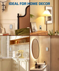 4 Pack Duplex Wall Plates, Durable Metal Outlet Covers For Receptacles And Light Switches, Brushed Nickel Finish in home decor