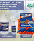 Worlds Best Gutter Cleaner For All Types Of Rain Gutters Siding And Metal Trim Quickly Removes Black Streaks Dirt Filth And Oxidation Ready To Use No Mixing Required 32 Oz bottle with cleaning mop