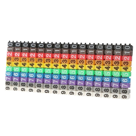Wire Numbering Marker C Shape Cable Marker Tubes For Quick Cable ID 150 Pcs KCM 1.5mm 1.5 Square Easy Snap In Labels