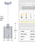 3 Pack Crystal Pendant Light With Polished Nickel Finish And Opal Polyhedral Shade For A Modern Bar Vibe dimensions and specifications.