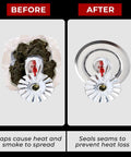Heavy Duty Chrome Fire Sprinkler Escutcheon 10 Pack Half Inch IPS Recessed Split Ceiling Trim Before and After Installation