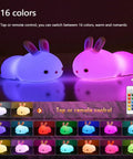 Kitty Night Light USB Rechargeable With Touch Sensor And Remote Control 16 Color Multicolor Kitty Light For Kids