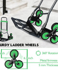 Built Tough Heavy Duty Hand Truck With Stair Climbing Wheels And One Touch Retractable Handle, 330 LB Capacity detailed view