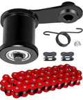Mini Bike Chain Tensioner Kit With 420 Chain 42 Links For Predator 212 OHV Mini Bikes And Coleman CT200U, red chain, hardware