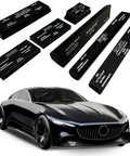 Pro Grade Set Of 7 Hand Sanding Blocks With PSA Base Auto Body Sanding Kit Long Panel Sander Flexible displayed with car