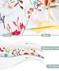 All-in-One Picnic Table Cover Set With Bench Covers For 6 Foot Tables, Waterproof Elastic Fitted Tablecloths, showing flower print