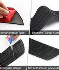 Details of Rear Bumper Protector For Cars And SUVs, 42 Inch By 3.4 Inch Universal Rubber Shield, adhesive, flexible, trimmable.