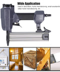 Heavy Duty Pneumatic Brad Nailer And T Nail Gun For Woodworking And Home Improvement Smooth Shooting Stapler with aluminum magazine.
