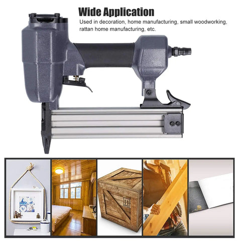 Rock Solid Heavy Duty Pneumatic Brad Nailer With Low Air Consumption For Lightning Fast Driving And Smooth Woodworking Builds That Get The Job Done Without Any Frustration