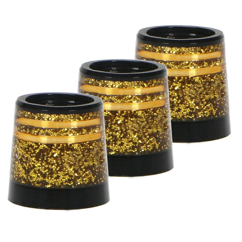 10 Pack Tapered Golf Iron Ferrules Glitter Inner Gold Finish 0.370 Sleeve For Tapered Shaft Wedge Iron Club Repair Parts