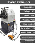 Top Tier Badass Electric Hydraulic Roll Bender Delivering Slick Precision For Swift Horizontal Or Vertical Metal Tube Forming And Heavy Duty Steel Pipe Rolling Built Different Pro Gear with specifications.