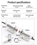 Rugged Photoelectric Switch Through Beam Infrared Sensor 0-20M NPN Normally Open 6-36V DC IP66 Weatherproof with brackets