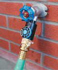 Brass Backflow Preventer Vacuum Breaker For Garden Hose With Anti Siphon Check Valve Three Quarters Inch Connection installed