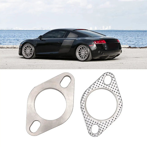 2 Inch Flange Connection Kit With Stainless Steel Flanges And Gasket Set Including Bolts Locknuts And Washers For Downpipe