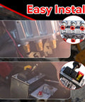 PTO Air Shift Control Valve With Push To Connect Fittings for dump truck hydraulic, highlighting easy installation process.