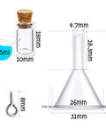 Totally Sweet Mini Glass Bottles With Cork Stoppers And Eye Screws Hella Practical Funnel Kit For Diy Crafts Perfume Sampling Raffle Prizes And Creative Hobby Builds 50 Piece 0.5Ml Pack dimensions and components