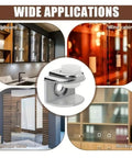 Heavy Duty Zinc Alloy Adjustable Glass Shelf Brackets For Shower Glass And Floating Shelves 30 Pack shown with wide applications