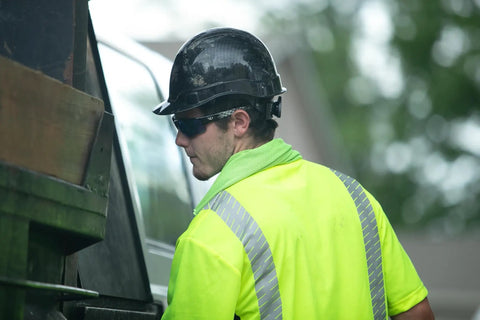 Cap Style Hard Hat With Low Profile Design And Matte Black Graphite Pattern, Ultra Lightweight ABS Protection, Four Position Harness For Custom Fit, Vented Pressure Pad Keeps Straps Stable For All Day Comfort