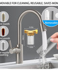 Upgraded Reusable Brass Water Filter For Home, RV, Camping And Washing Machines, 40 Micron Sediment Filter on faucet