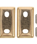 Towel Rack Mounting Hardware Kit For Stainless Steel Bracket Replacement Parts For Towel Bars, Shower Rods, Toilet Paper Holders, And Bathroom Accessories With Anti Slip Pad For A Secure, No Wobble Wall Mount showing gold brackets and screws