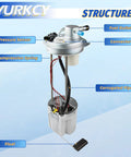 Diagram of Electric In-Tank Fuel Pump Module Assembly For 2007-2008 Chevrolet Silverado 1500 And GMC Sierra 1500 V8