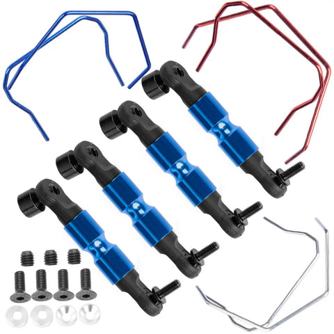 Beefed Up Aluminum Front And Rear Wide Sway Bar Kit For 1/10 Slash Stampede Rustler Rally 4X4 RC Cars Upgrade Alloy Anti Roll Bar Set