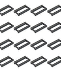 Top view of DIP IC Chip Socket Adapter Kit with seventeen pieces, 28 pin, 15.24 mm row pitch for PCB design.