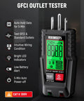 GFCI Outlet Tester With LCD Display And Auto Hold For 120V AC Home Outlets, 3-Prong Wiring Detector, Voltage Socket Checker