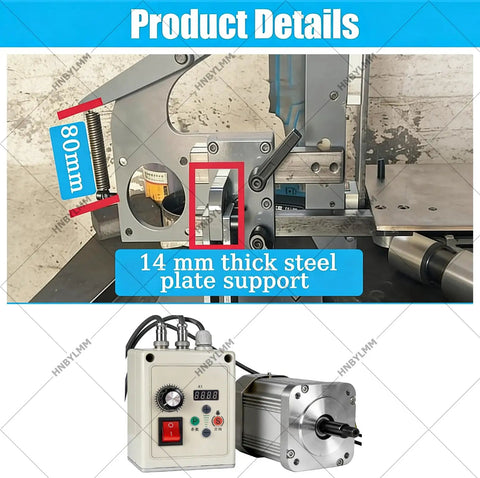 Heavy Duty Vertical And Horizontal Belt Sander With Brushless Motor And Digital Display Kicks Butt At Shaping Wood And Metal Delivering Hella Smooth Finishes Stepless Speed Control For Pro Grade Results Without Breaking A Sweat showing 14mm thick steel plate support.