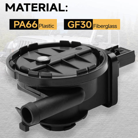Close-up of Pro Grade Fuel Vapor Leak Detection Pump Replacement that fits Jeep Grand Cherokee Dodge Dakota Ram.