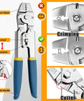 Heavy Duty Wire Rope Crimping Tool Kit With 1/16 Inch Stainless Steel Cable And Cutter, Pro Grade Crimper, 210 Aluminum Crimp Loop Sleeves, 50 Pcs Thimbles, Gloves For Railing, String Lights, And Fishing, carbon steel crimping tool with anti-slip handle