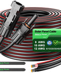 10 AWG Solar Panel Extension Cable 20 Feet Dual Conductor With Male And Female Connectors, Twin Wire Parallel Adapter