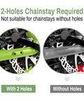 Diagram showing chainstay compatibility for Adjustable 18mm Hole Spacing Bike Kickstand For 24, 26, And 27.5 Inch Mountain Bikes BMX MTB.