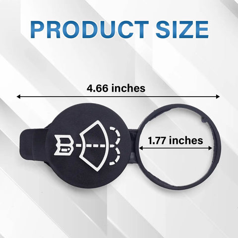Two Pack Windshield Washer Fluid Reservoir Cap Leak Proof Seal Fits GMC Silverado Chevy Cadillac ATS Buick OE Numbers 13227300 19172571 12767700 12788573, dimensions 4.66 inches by 1.77 inches