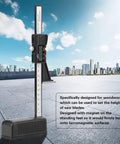 Digital Height Gauge With Magnetic Base For Woodworking 0-150mm Precision Height Adjustment Tool displayed on concrete surface