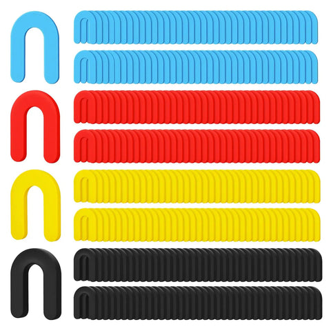 Ultra Handy Plastic Shims Kit For Leveling Tiles And Surfaces Color Coded Horseshoe And U Shims 600 Piece Durable PE Plastic