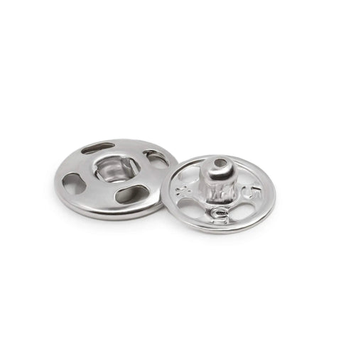 Sew-On Snaps Size 1 Nickel-Plated Brass 8-Count Set For Garments And Outerwear Like Sweatshirts Cardigans Jackets And Coats Durable Closures Built To Last For DIYers