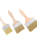 Do It All Three Piece Wood Handle Paint Brush Set With Natural Bristle For Walls, Furniture, Decks And Stain Jobs, Ergonomic
