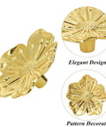 Close-up of vintage gold flower cabinet knob, 1.5 inch wide solid metal, perfect for kitchen or bedroom upgrades. Kickstart Your Home Refresh With Vintage Gold Flower Cabinet Knobs And Brass Drawer Pulls An Eight Piece Hardware Set Delivering Next Level Swag To Every Kitchen Or Bedroom.