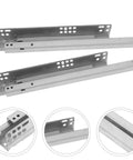 Two Piece Drawer Runner Slides Rust Resistant Steel Construction Super Quiet Two Section Rails For Smooth Sturdy Drawer Sliding