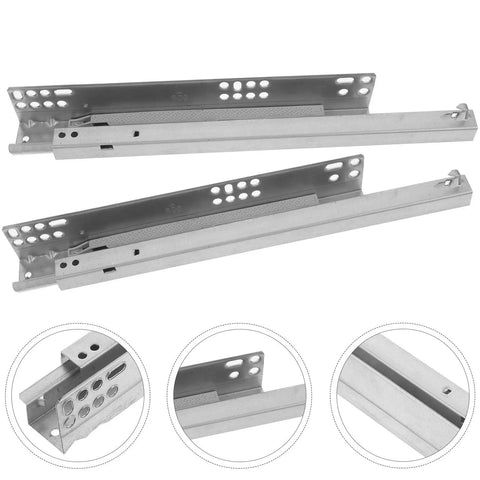 Two Piece Drawer Runner Slides Rust Resistant Steel Construction Super Quiet Two Section Rails For Smooth Sturdy Drawer Sliding