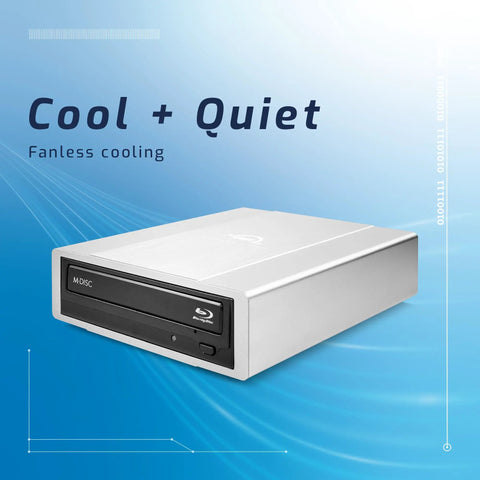 Plug And Play USB 3.2 Enclosure For 5.25 Inch Blu Ray DVD CD Optical Drives External Kit, silver aluminum case