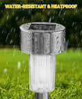Outdoor Solar Pathway Lights 12 Pack Stainless Steel Waterproof LED Landscape Lighting For Yard Patio Walkway Garden Lawn Cool White