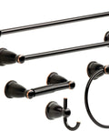 Kinla 18 Inch Towel Rack In Oil Rubbed Bronze For Bathroom Or Kitchen Wall Mounted Towel Bar Holder 1 Pack Easy Install Durable Stainless Steel Rod KIN18OB1 set