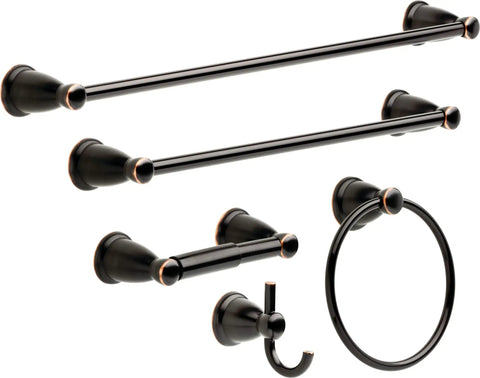 Kinla 18 Inch Towel Rack In Oil Rubbed Bronze For Bathroom Or Kitchen Wall Mounted Towel Bar Holder 1 Pack Easy Install Durable Stainless Steel Rod KIN18OB1 set
