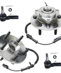 Front Wheel Bearing Hubs Kit With Outer Tie Rod Ends For 2009 2010 Dodge Ram 1500 And 2011 Ram 1500 5 Lug Models Includes 2 Hub Assemblies And 2 Outer Tie Rod Ends Replacement